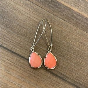 Kendra Scott coral drop earrings